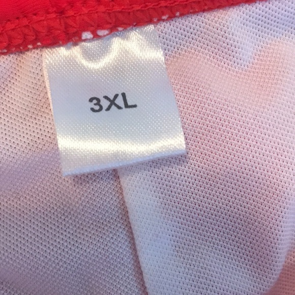 Plus Size Red/White Retro Print Fashion Pin Up Swimsuit Set Size 3XL NWOT - Picture 6 of 7